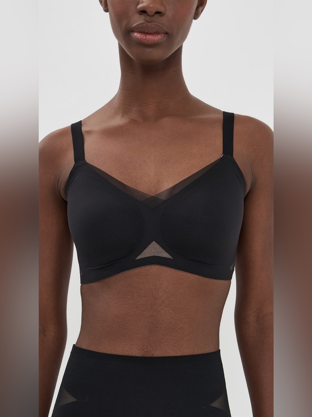 Honeylove Crossover Bra Womens Size 2X Black Removable padding